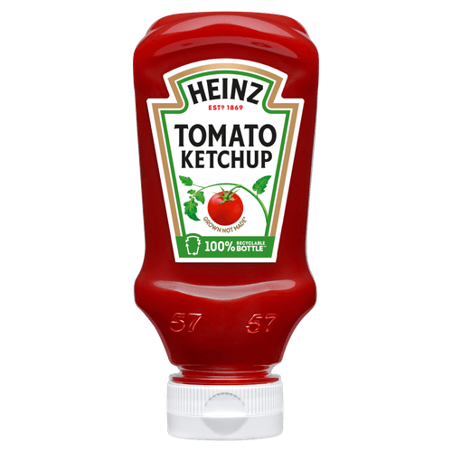 Foto van Heinz Tomato Ketchup op witte achtergrond