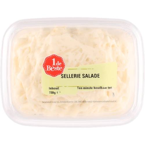 Foto van 1 de Beste Sellerie salade op witte achtergrond