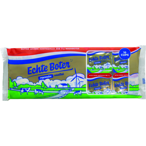 Foto van Echte Boter Roomboter cups 10 stuks op witte achtergrond