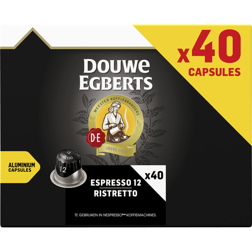 Foto van Douwe Egberts Koffiecups espresso ristretto op witte achtergrond