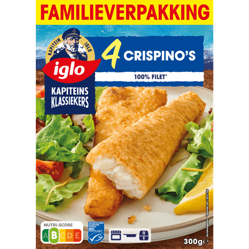 Foto van Iglo Kapiteins Klassiekers Crispino 4 stuks op witte achtergrond
