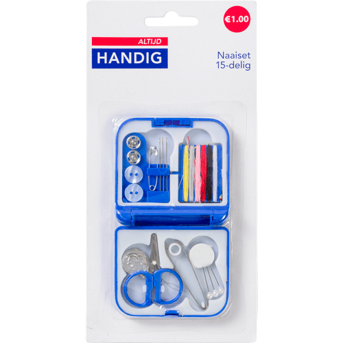 Foto van Altijd handig Reis naaisetje 15 delig 2 ass. op witte achtergrond