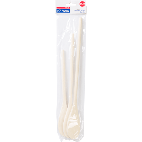 Foto van Altijd handig Lepelset hout op witte achtergrond