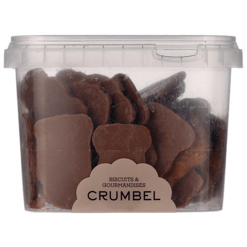 Foto van Crumbel Mini speculoos met melkchocola op witte achtergrond