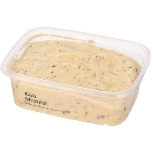 Foto van 1 de Beste Kaas-mosterd salade op witte achtergrond
