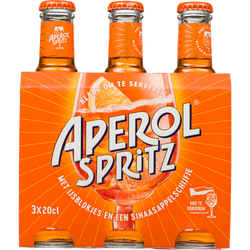 Foto van Aperol Spritz 3x20 cl op witte achtergrond