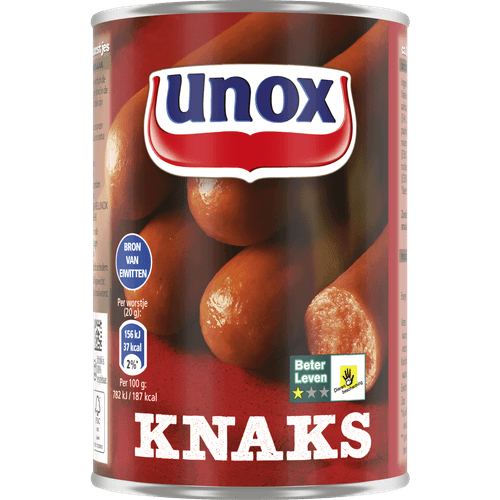 Foto van Unox Knaks op witte achtergrond