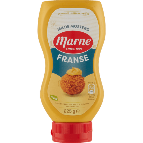 Foto van Marne Mosterd franse op witte achtergrond