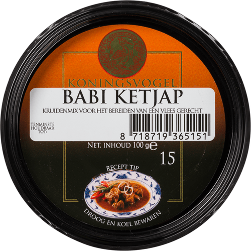 Foto van Koningsvogel Boemboe babi ketjap op witte achtergrond