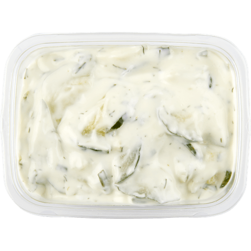 Foto van 1 de Beste Komkommer salade op witte achtergrond