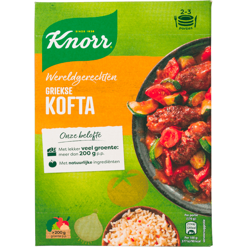 Foto van Knorr Wereldgerecht griekse kofta op witte achtergrond