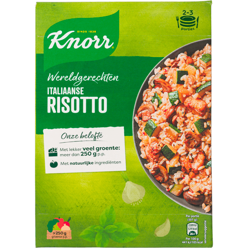 Foto van Knorr Wereldgerecht italiaanse risotto op witte achtergrond