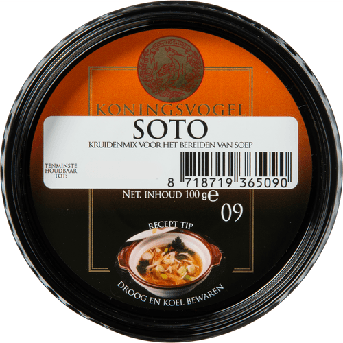 Foto van Koningsvogel Boemboe soto op witte achtergrond