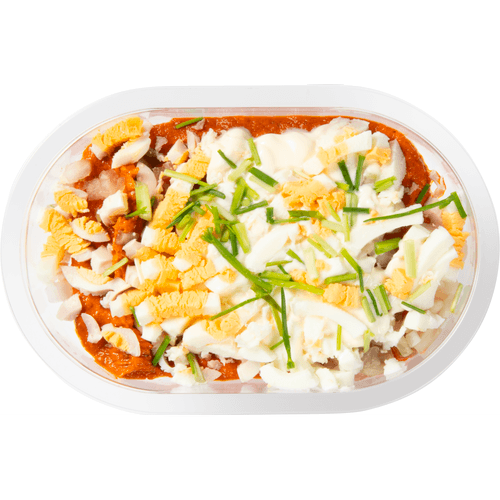 Foto van DekaVers Filet americain speciaal op witte achtergrond