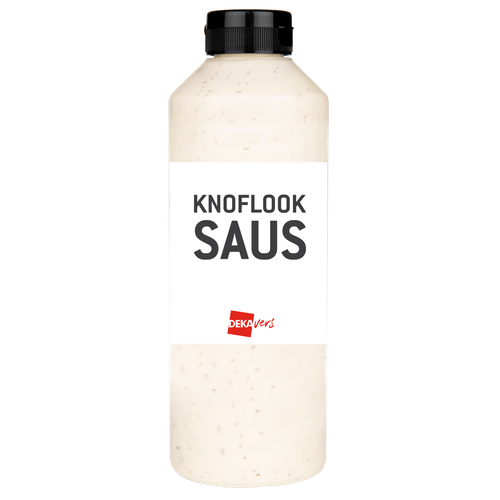 Foto van DekaVers Knoflooksaus op witte achtergrond