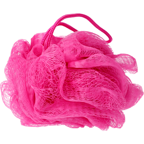 Foto van Multy Bad puff met koord op witte achtergrond