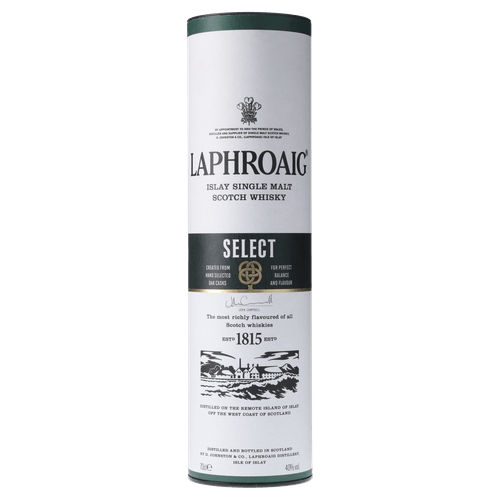 Foto van Laphroaig Whisky op witte achtergrond