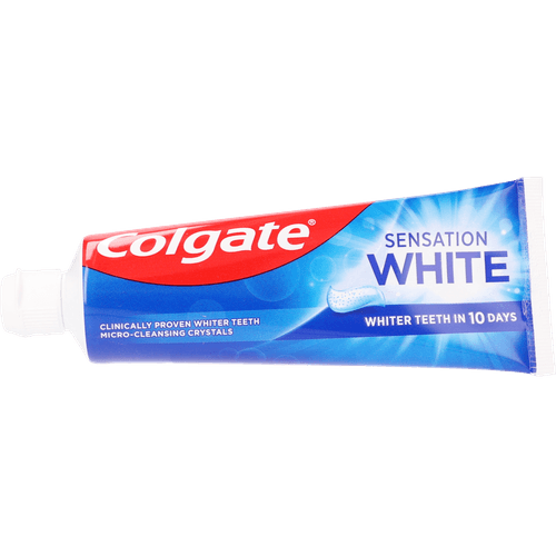 Foto van Colgate Tandpasta sensation white op witte achtergrond