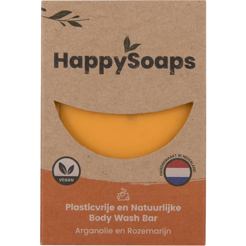 Foto van Happysoaps Body bar argan & rozemarijn op witte achtergrond