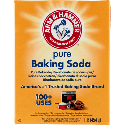 Foto van Arm & Hammer Baking soda op witte achtergrond