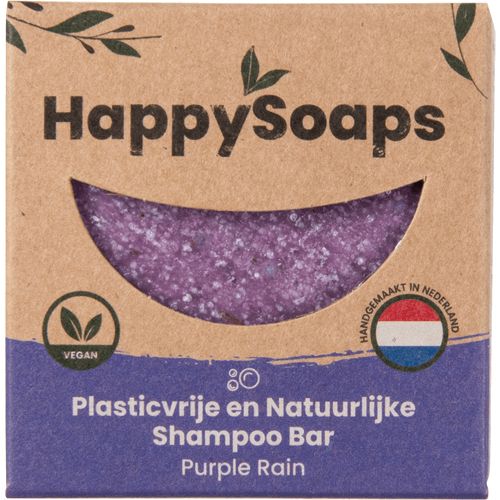 Foto van Happysoaps Shampoo bar purple rain op witte achtergrond