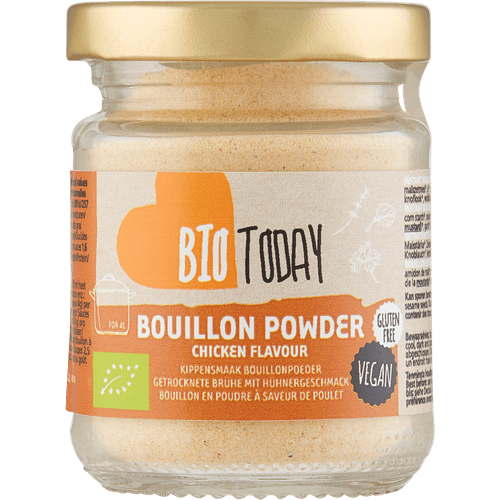 Foto van Bio Today Kippenbouillon vegan op witte achtergrond