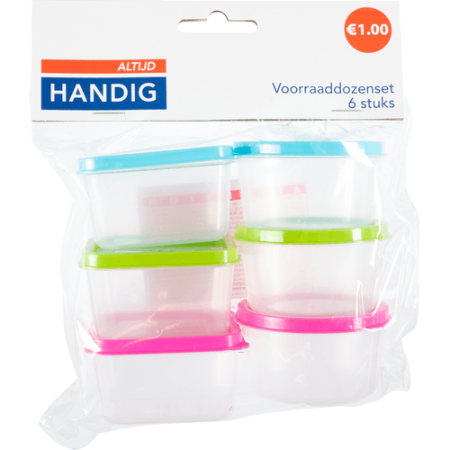 Foto van Altijd handig Voorraaddozen 6 stuks op witte achtergrond