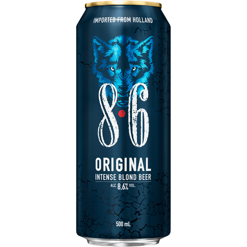 Foto van Bavaria 8.6 Bier original intense op witte achtergrond