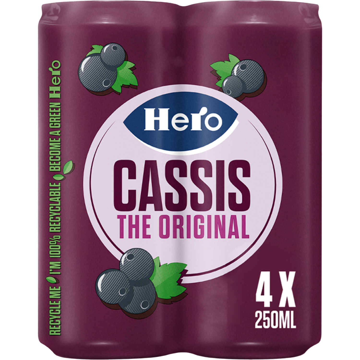Hero Cassis 4x25 cl