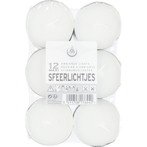 Foto van Max Candles Theelichten 10 uur op witte achtergrond