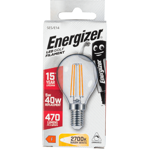 Foto van Non food Filament led kogel e14 5 watt op witte achtergrond