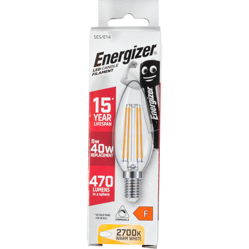 Foto van Non food Filament led Kaars e14 5 watt op witte achtergrond