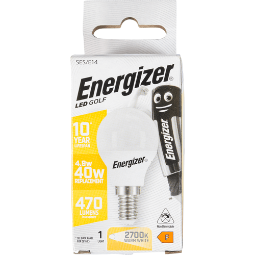 Foto van Non food Energizer smd led kogel e14 4.9 lumen 270 op witte achtergrond