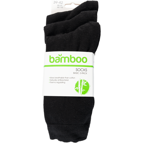 Foto van Bamboe herensokken 3 pack zwart 39/42 op witte achtergrond