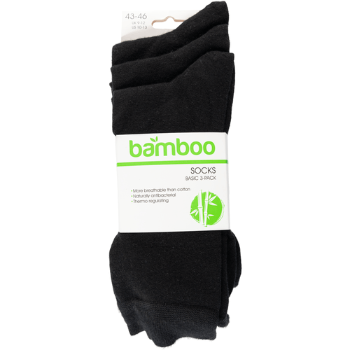 Foto van Non food Bamboe herensokken Zwart maat 43/46 op witte achtergrond