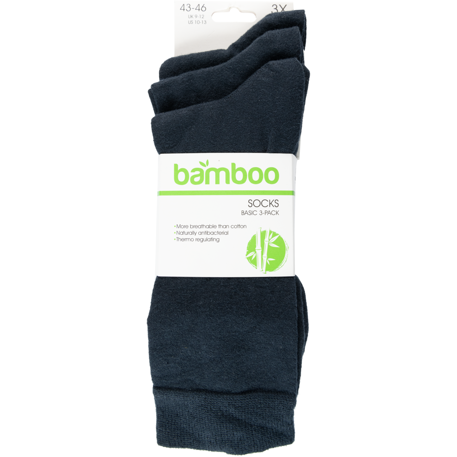 Non food Bamboe herensokken Navy maat 43/46