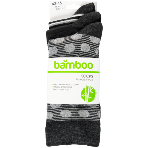 Foto van Non food Bamboe herensokken 3-pack gekleurd 43/46 op witte achtergrond