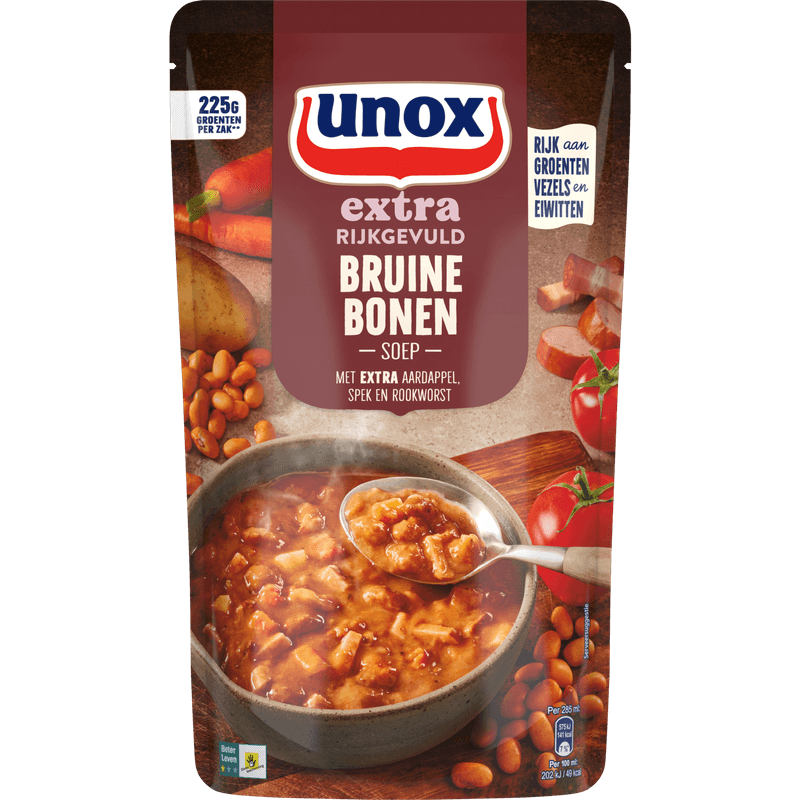 Unox Soep in zak extra gevuld bruine bonen