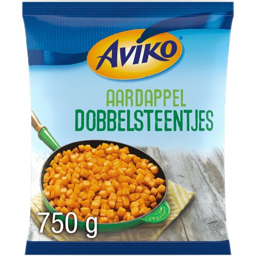 Foto van Aviko Aardappelblokjes op witte achtergrond