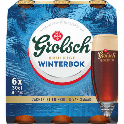 Foto van Grolsch Winterbok op witte achtergrond