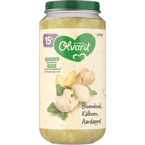 Foto van Olvarit 15m08 kalkoen aardappel op witte achtergrond