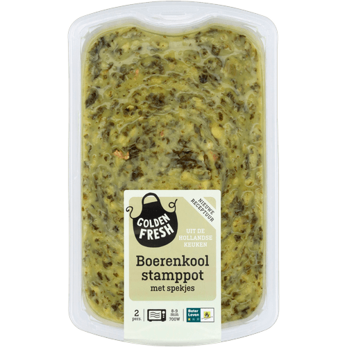 Foto van Boerenkoolstamppot op witte achtergrond