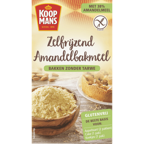 Foto van Koopmans Amandelbakmeel zelfrijzend op witte achtergrond