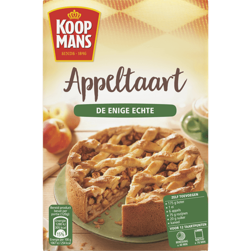 Foto van Koopmans Appeltaartmix op witte achtergrond
