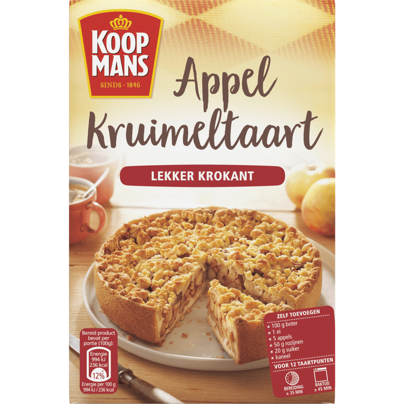 Koopmans Appel kruimeltaart mix