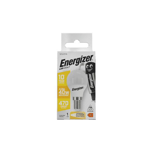 Foto van Non food Energizer smd led kogel e14 4.9 lumen 270 op witte achtergrond