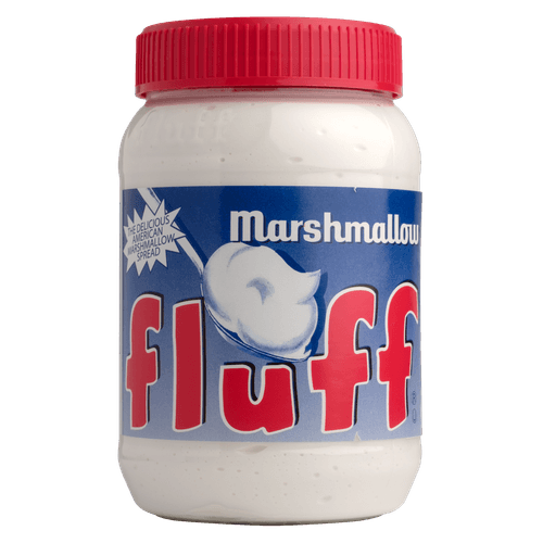 Foto van Fluff Marshmallow op witte achtergrond