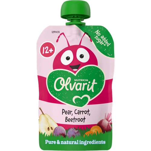 Foto van Olvarit 12m435 peer-wortel-biet op witte achtergrond