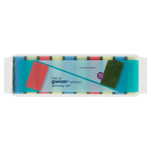 Foto van G'woon Schuursponsen op witte achtergrond