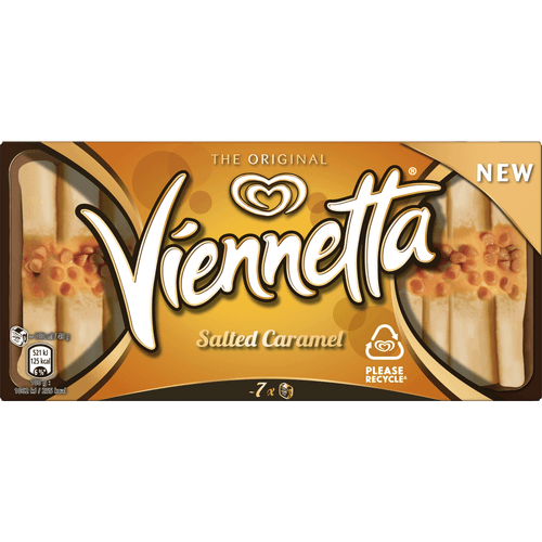 Foto van Ola Viennetta salted caramel op witte achtergrond